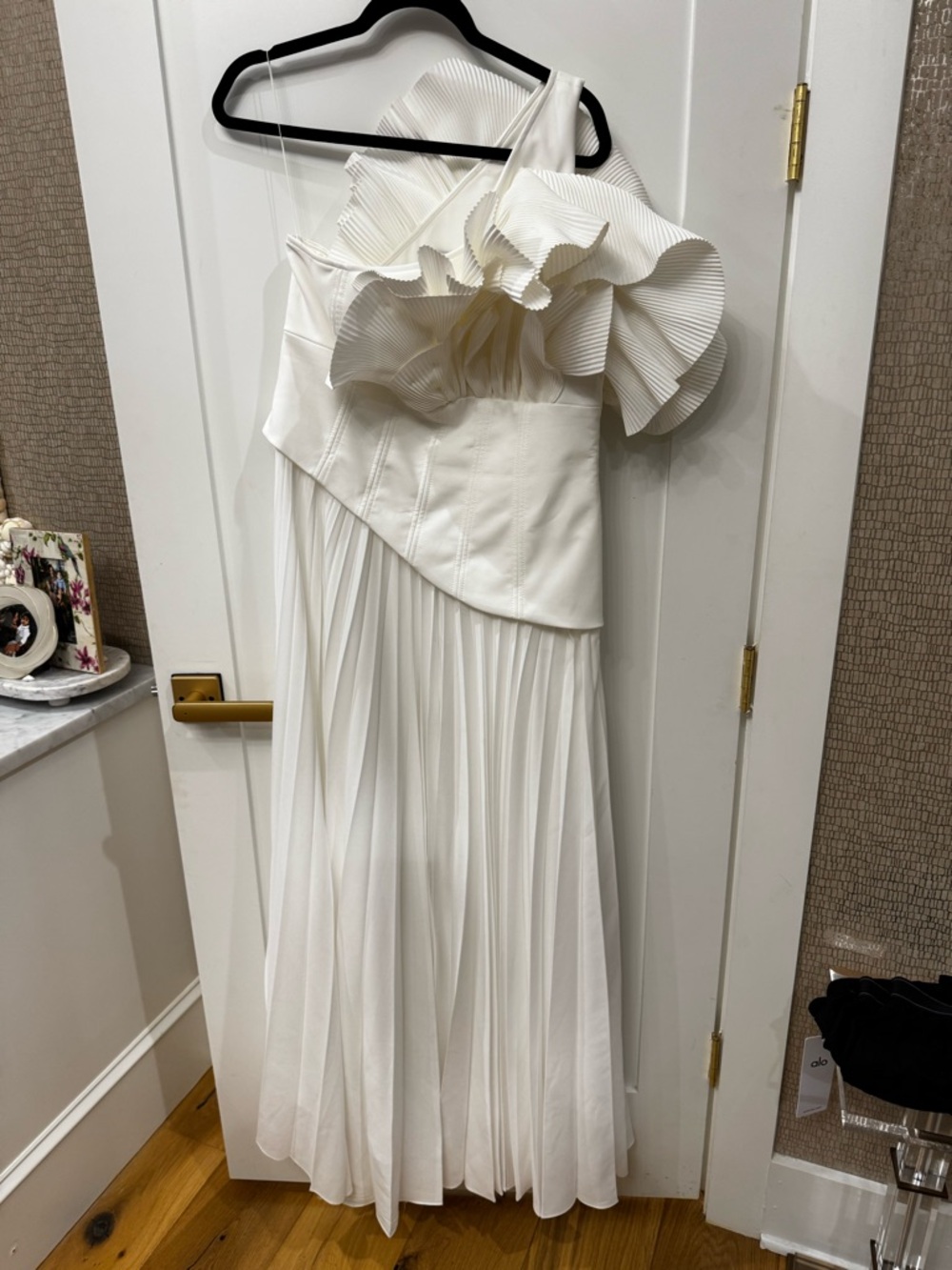 Acler White One-Shoulder Ruffle Gown - Picture 10 of 10